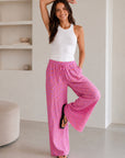 Musselin Hose, Wild-Leo, Neon-Violett