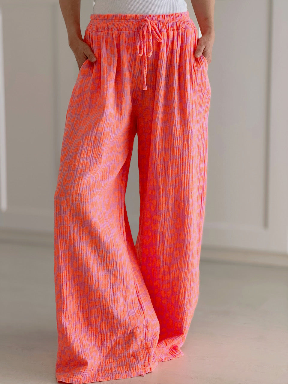 Musselin Hose, Wild-Leo, Neon-Orange