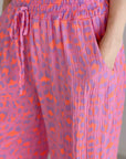 Musselin Hose, Wild-Leo, Neon-Violett