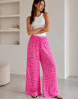 Musselin Hose, Wild-Leo, Neon-Pink