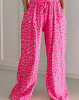 Musselin Hose, Wild-Leo, Neon-Pink