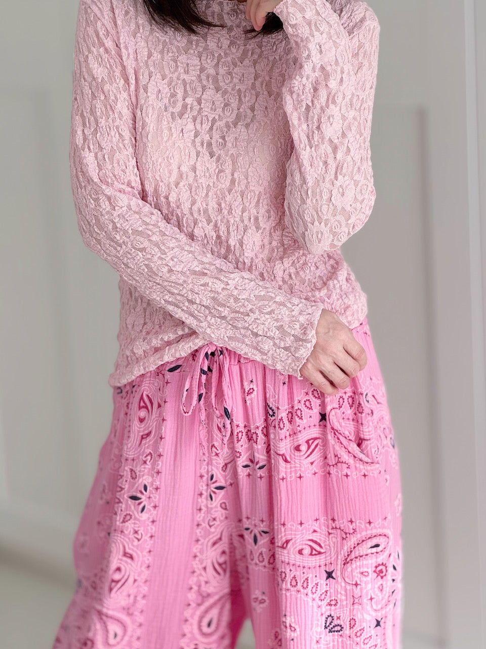 Musselin Hose, Paisley, 4 Farben