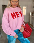 Sweatshirt, 3D-HEY!, 6 Farben, Rosa