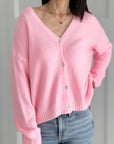 Strickjacke, Alpaka, Babyrosa
