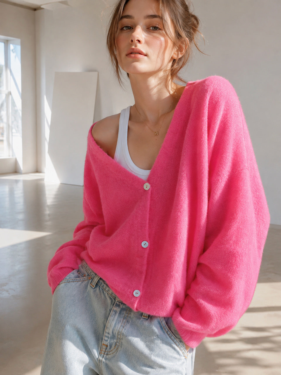 Strickjacke, Alpaka, 10+ Farben