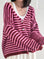 Strickjacke, Streifen, Flauschi, I, 10 Farben