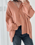 Musselin Bluse, Terracotte-Leo