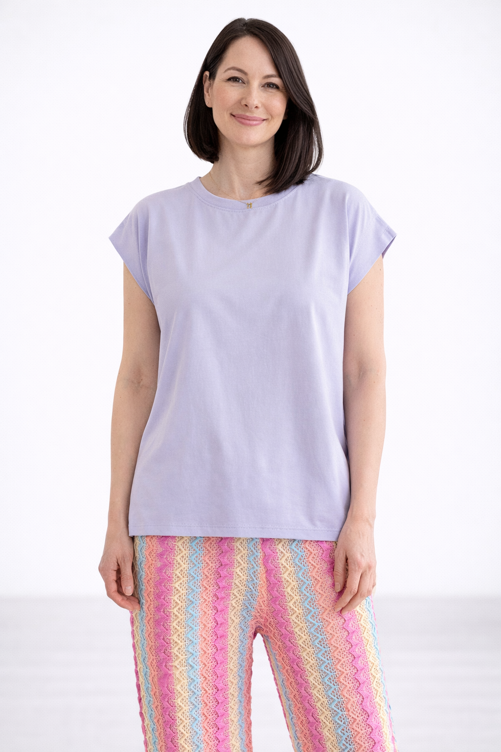 T-Shirt, Cap-Sleeves, Unifarbe, 4 Farben