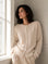 Strickjacke, Mohair, Beige