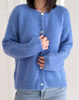 Strickjacke, Mohair, Jeans