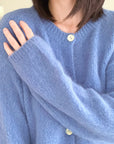 Strickjacke, Mohair, Jeans