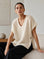 Oversize Pullunder, Mohair, Knopfdetail, Beige