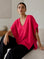 Oversize Pullunder, Mohair, Knopfdetail, Koralle