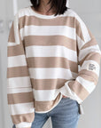Sweatshirt, Perfect Life, Blockstreifen, 4 Farben