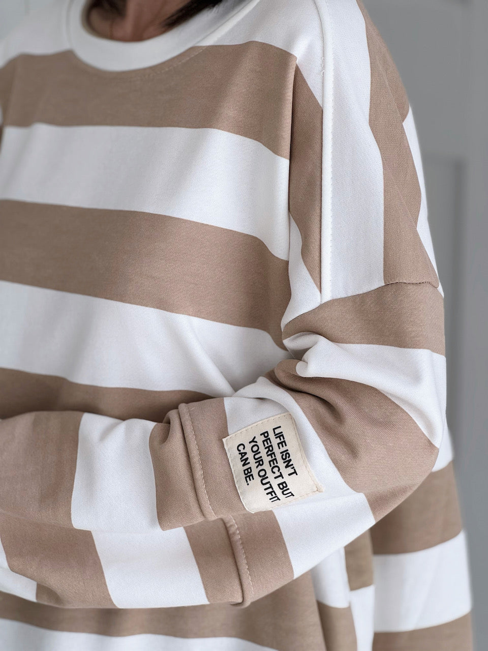 Sweatshirt, Perfect Life, Blockstreifen, 4 Farben