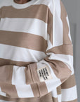 Sweatshirt, Perfect Life, Blockstreifen, 4 Farben