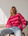 Sweatshirt, Perfect Life, Blockstreifen, 4 Farben