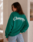 Sweatshirt, Champagne Club, Tiefgrün