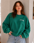 Sweatshirt, Champagne Club, Tiefgrün