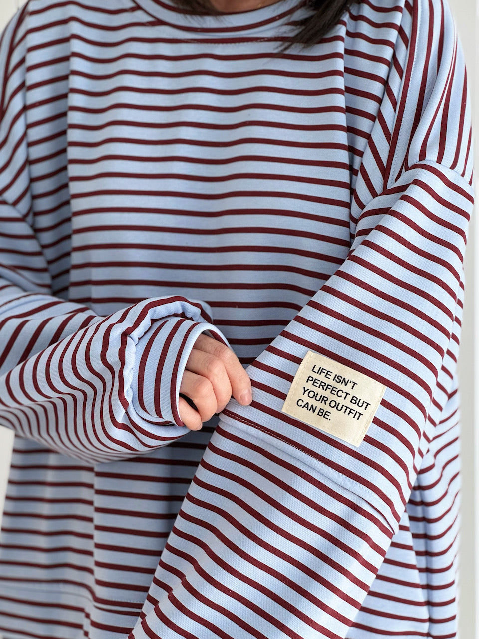 Sweatshirt, Perfect Life, Streifen, Blau