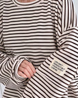 Sweatshirt, Perfect Life, Streifen, Cremeweiß