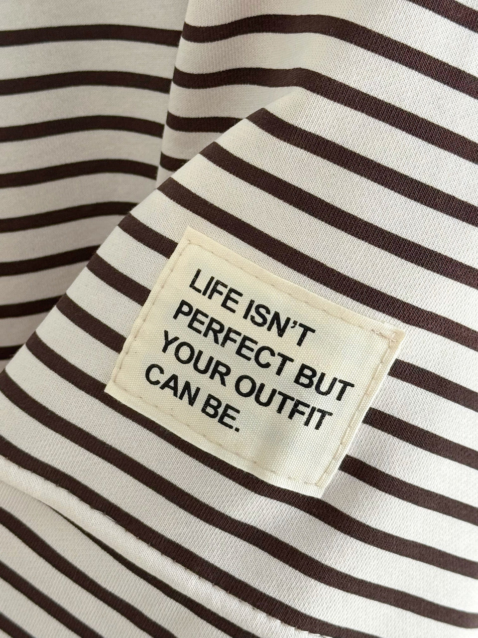 Sweatshirt, Perfect Life, Streifen, Cremeweiß