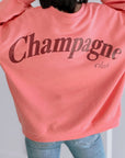 Sweatshirt, Champagne Club, Korallrosa