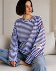 Sweatshirt, Perfect Life, Streifen, Blau