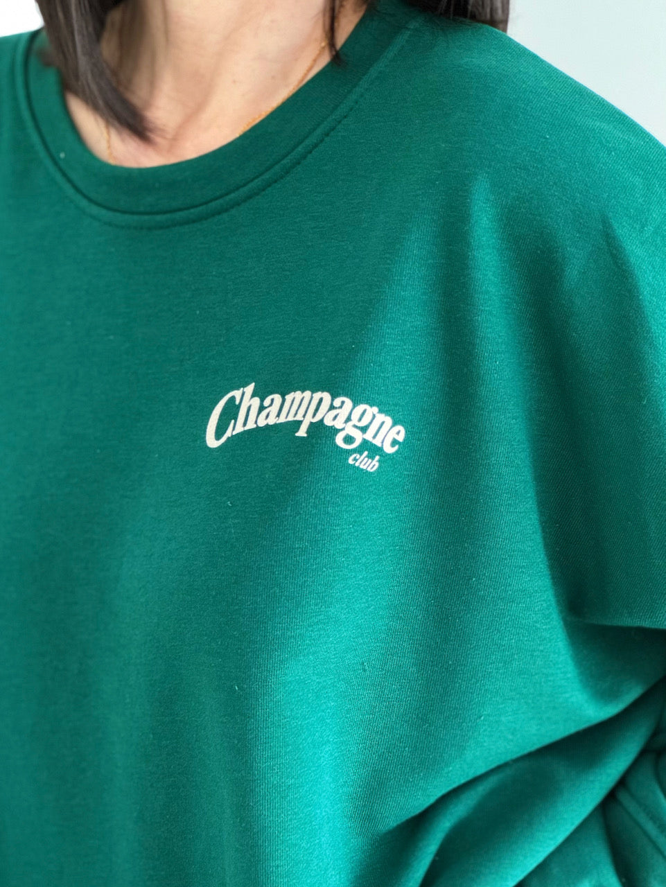 Sweatshirt, Champagne Club, Tiefgrün
