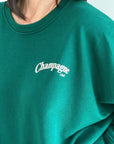 Sweatshirt, Champagne Club, Tiefgrün