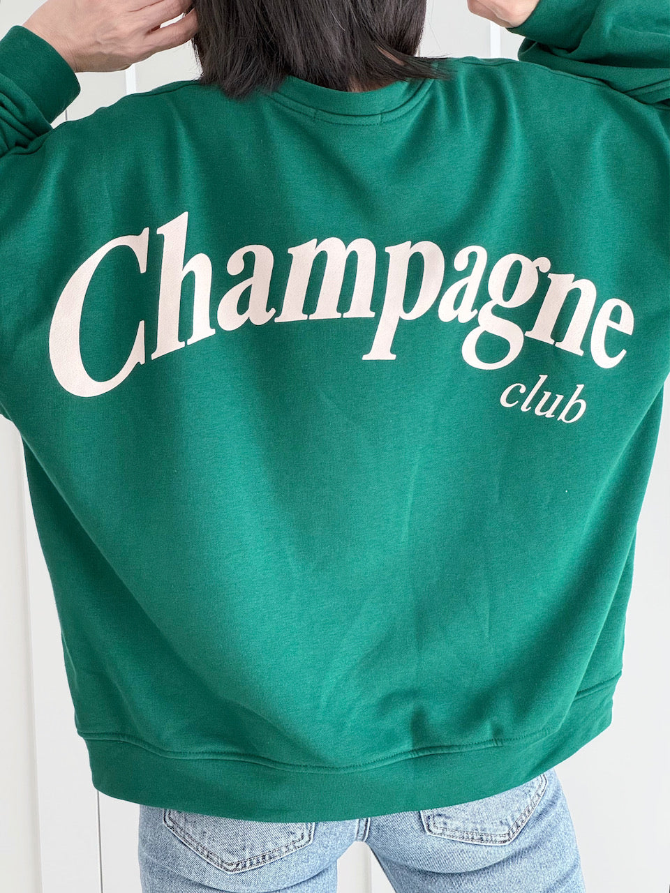 Sweatshirt, Champagne Club, Tiefgrün