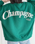 Sweatshirt, Champagne Club, Tiefgrün