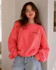Sweatshirt, Champagne Club, Korallrosa