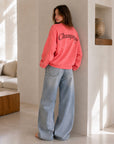 Sweatshirt, Champagne Club, Korallrosa