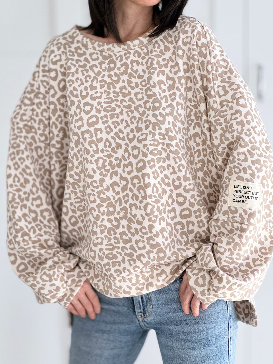 Sweatshirt, Perfect Life, Leo, Taupe