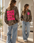 Sweatshirt Leo „More Amor Por Favor“, Beige