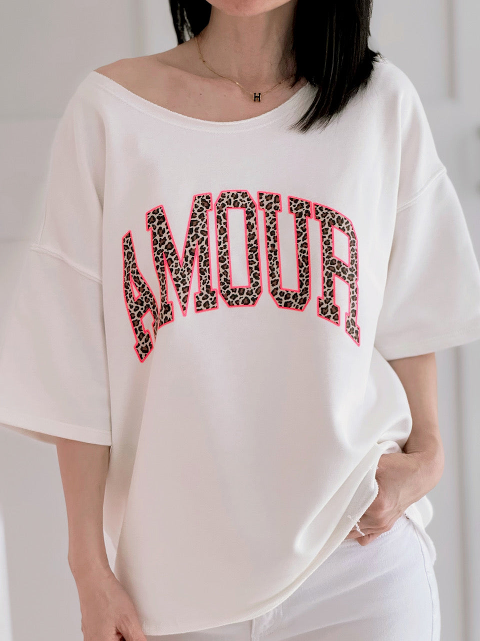 Sweat-T-Shirt, Leo-Amour, 3 Farben