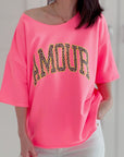 Sweat-T-Shirt, Leo-Amour, 3 Farben