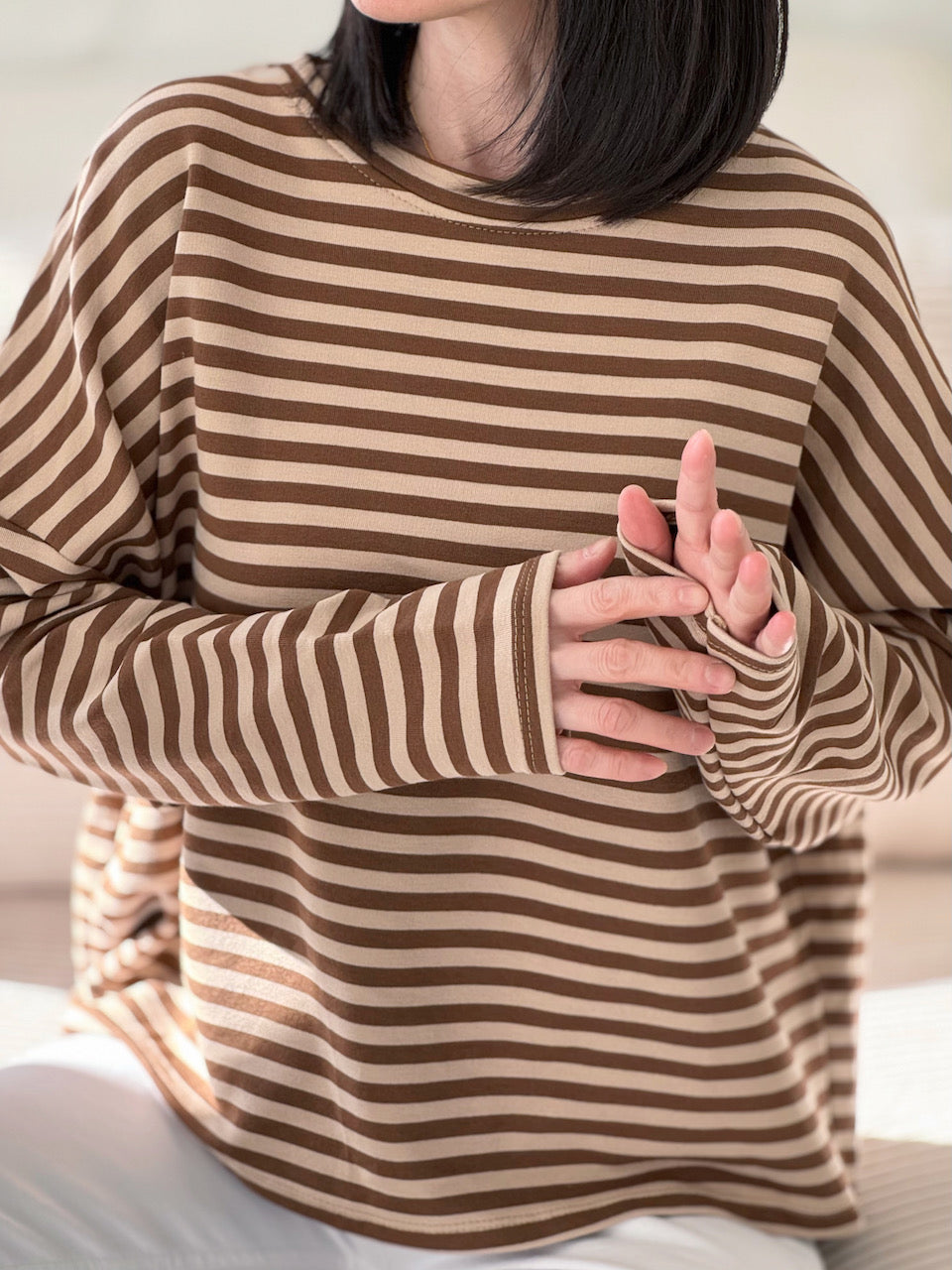 Longsleeve, Streifen, 7 Farben