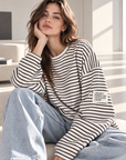 Sweatshirt, Perfect Life, Streifen, 4 Farben