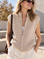 Strickweste, Streifen, Beige