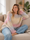Pullover, Lochstrick, Pastell, Candy