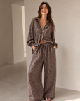 Musselin Bluse, Schoko-Leo