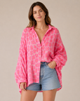 Musselin Bluse, Wild-Leo, Pink-Rosa