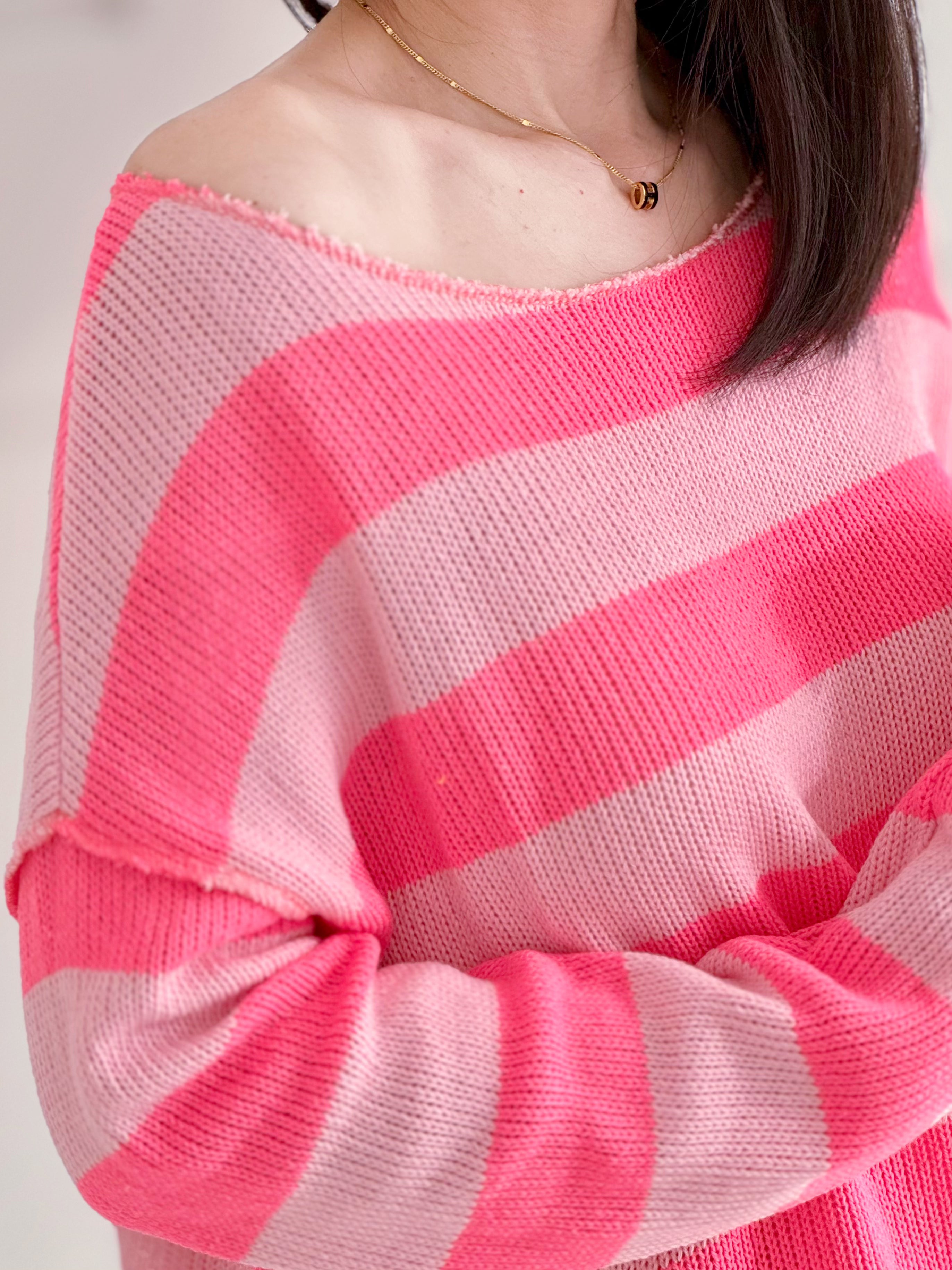 Strickpullover, Blockstreifen, 3 Farben