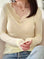 Cashmere Longsleeves, Lace, Buttergelb