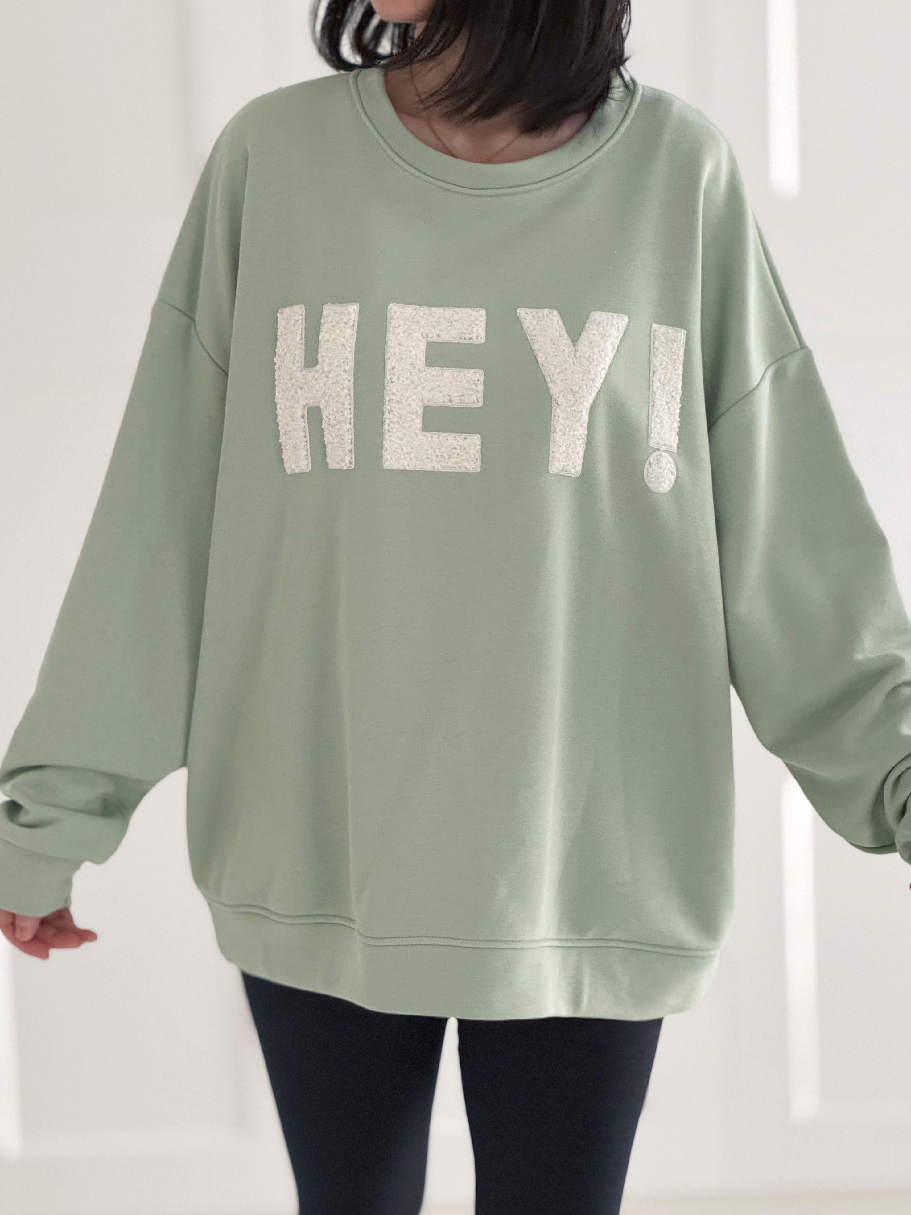 Sweatshirt, 3D-HEY!, 6 Farben, Matcha