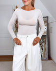 Cashmere Longsleeves, Beige