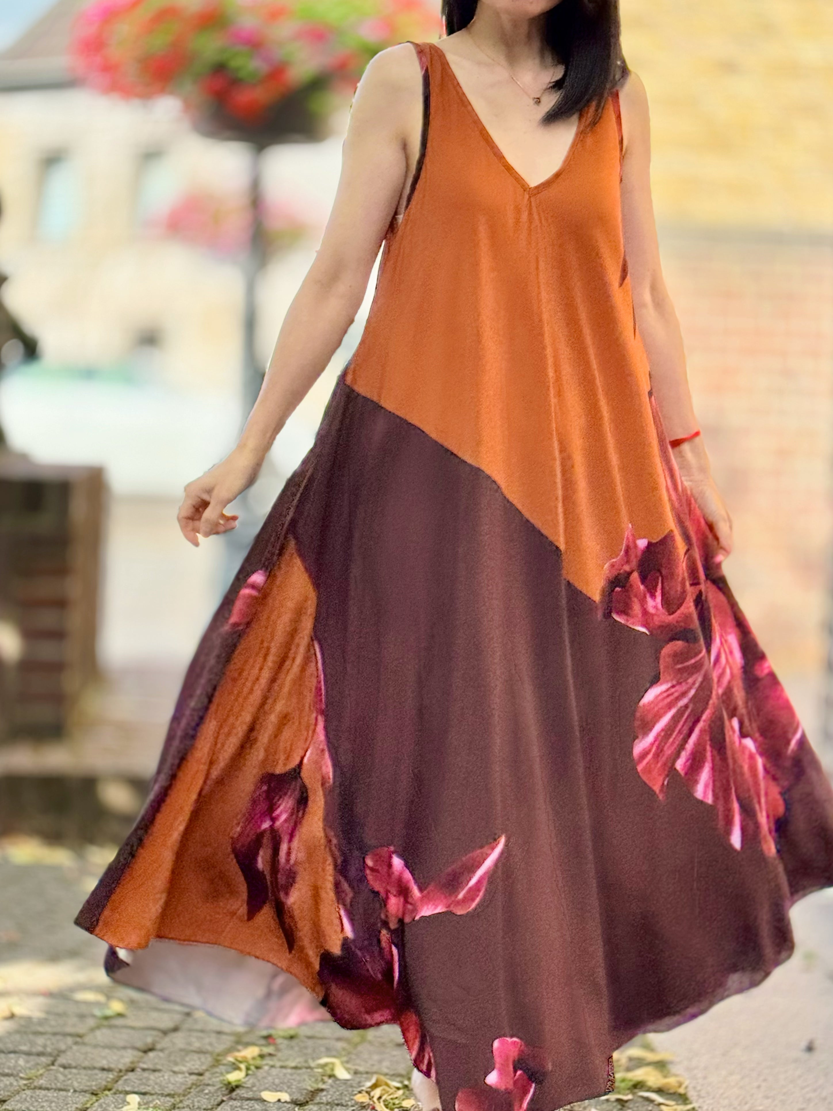 Sommerkleid, Blumen, 4 Farben