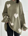 Pullover, Herzen, Oversize